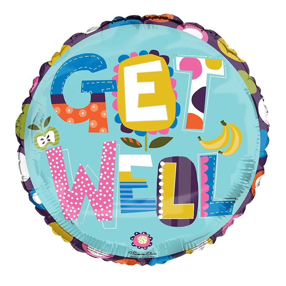 Simon Elvin Get Well Soon Foil Balloon - Multicoloured - One Size