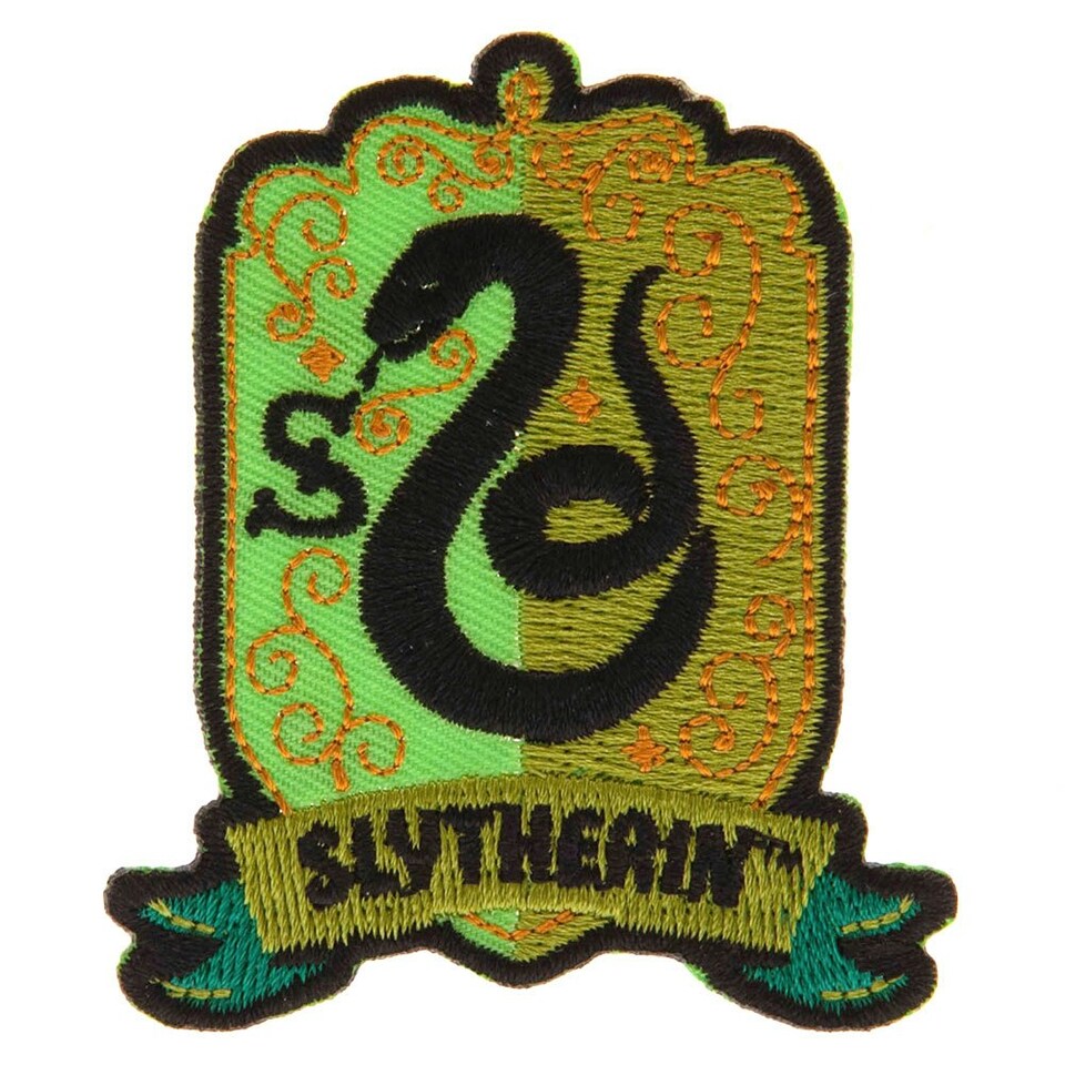image 1 of Harry Potter Slytherin Iron On Patch - Green/Black - One Size