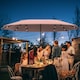 image 10 of Outsunny 4.4m Double-Sided Sun Umbrella Patio Parasol Solar Lights Khaki