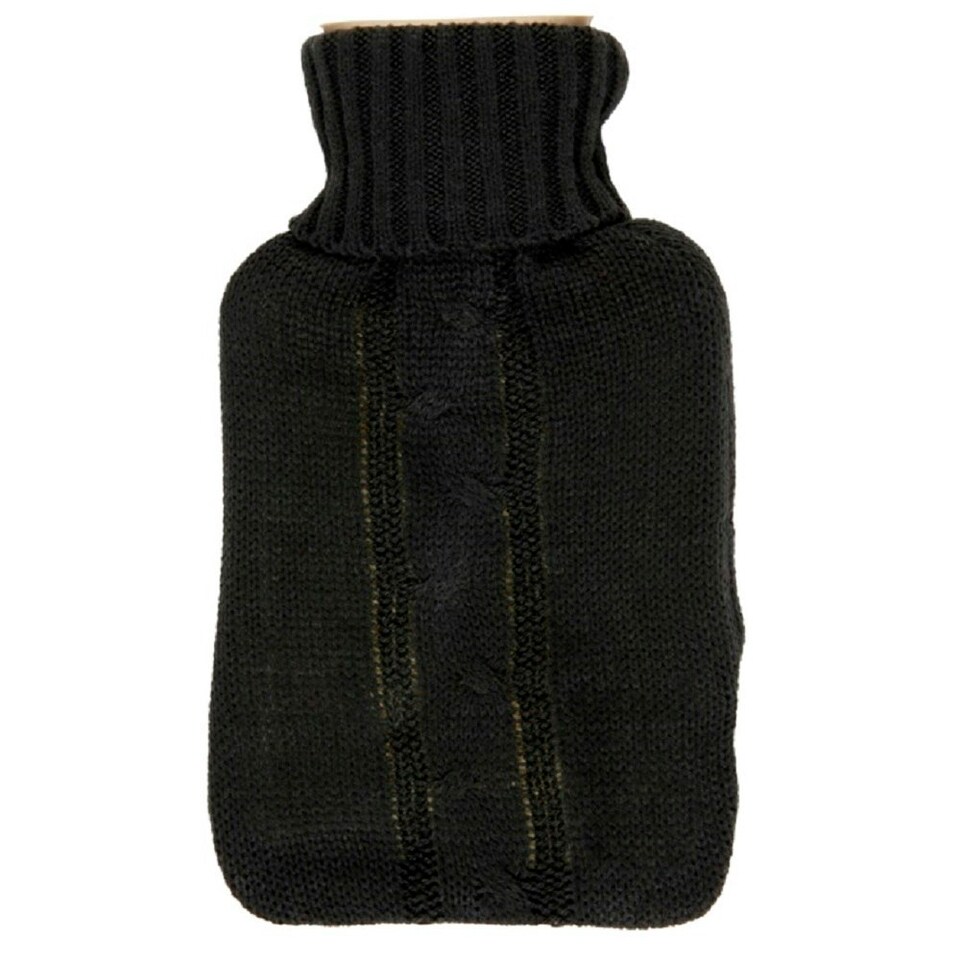 image 1 of Hearth And Home Hot Water Bottle With Knit Cover - Grey - One Size