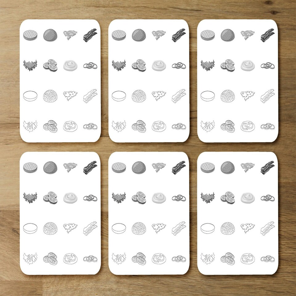 image 1 of burger and sandwich icon (Placemat & Coaster Set)