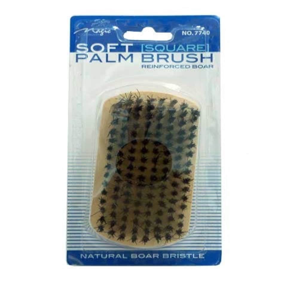 Bee Sales Magic Collection Natural Boar Bristle Soft Square Palm Brush 7740