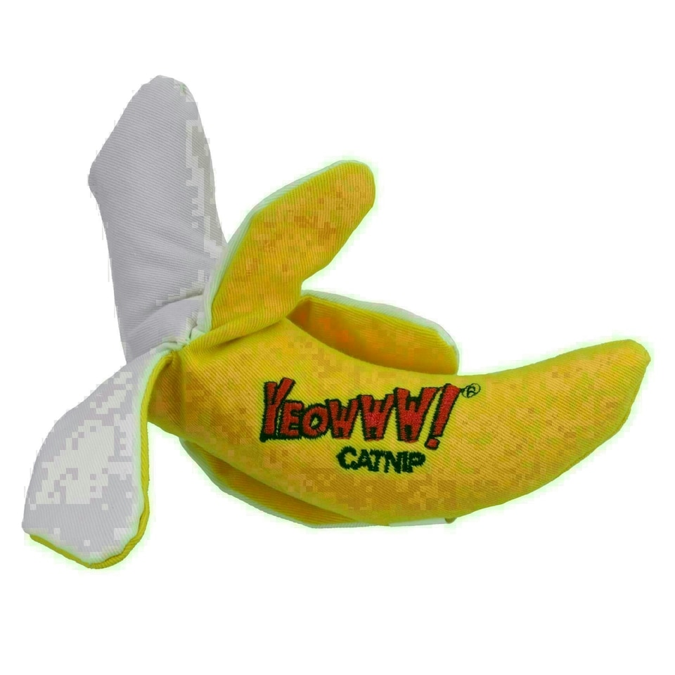 image 1 of 1PK Yeow Interactive Cat Kitten Peeled Banana With Catnip Cat Play Toy Cat Gift
