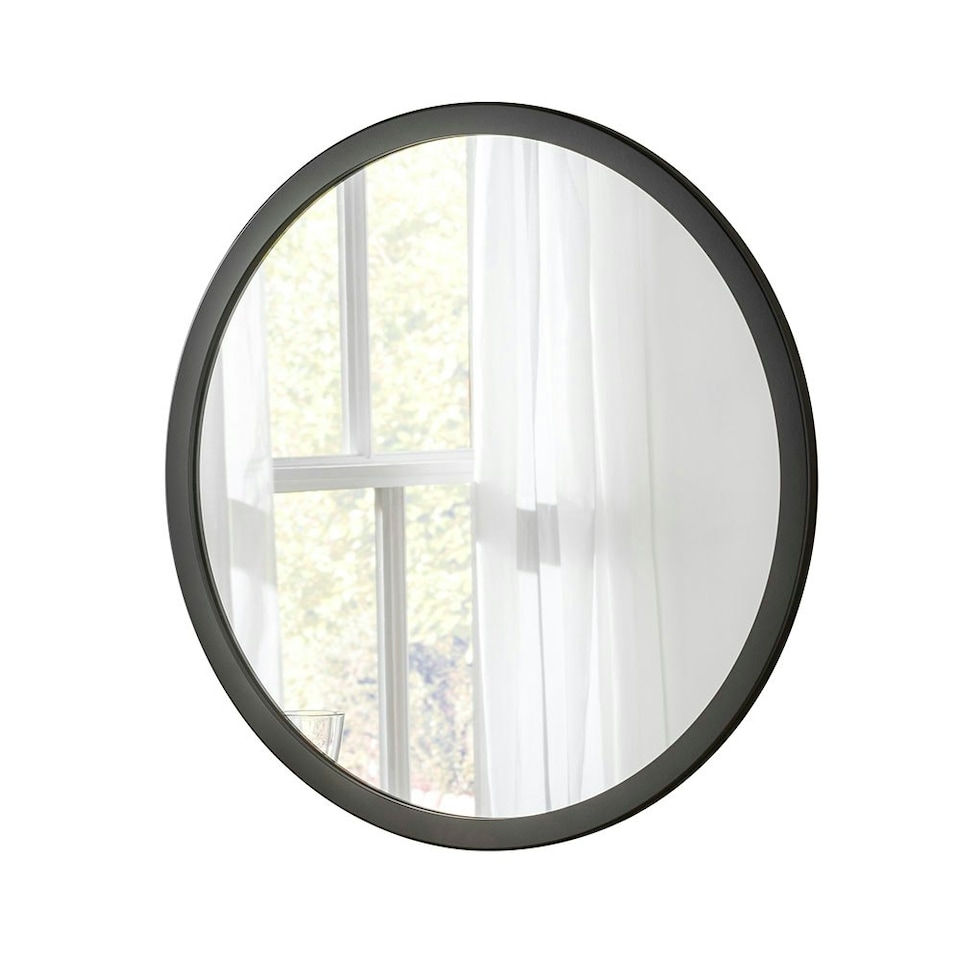 image 1 of Classic Round Contemporary Mirror Black Black | 60x60x2cm