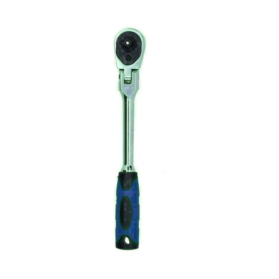image 1 of 1/4" Drive Flexible Ratchet Socket Driver Flexi Head 72 Teeth Quick Release