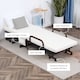 image 7 of HOMCOM Folding Bed with Mattress, Single Guest Bed, Portable Fold Bed with Adjustable Backrest, Metal Frame on Wheels, White, 190 x 76 cm