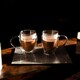 image 2 of Set of 2 Double Walled Glass Mug 450ml Clear