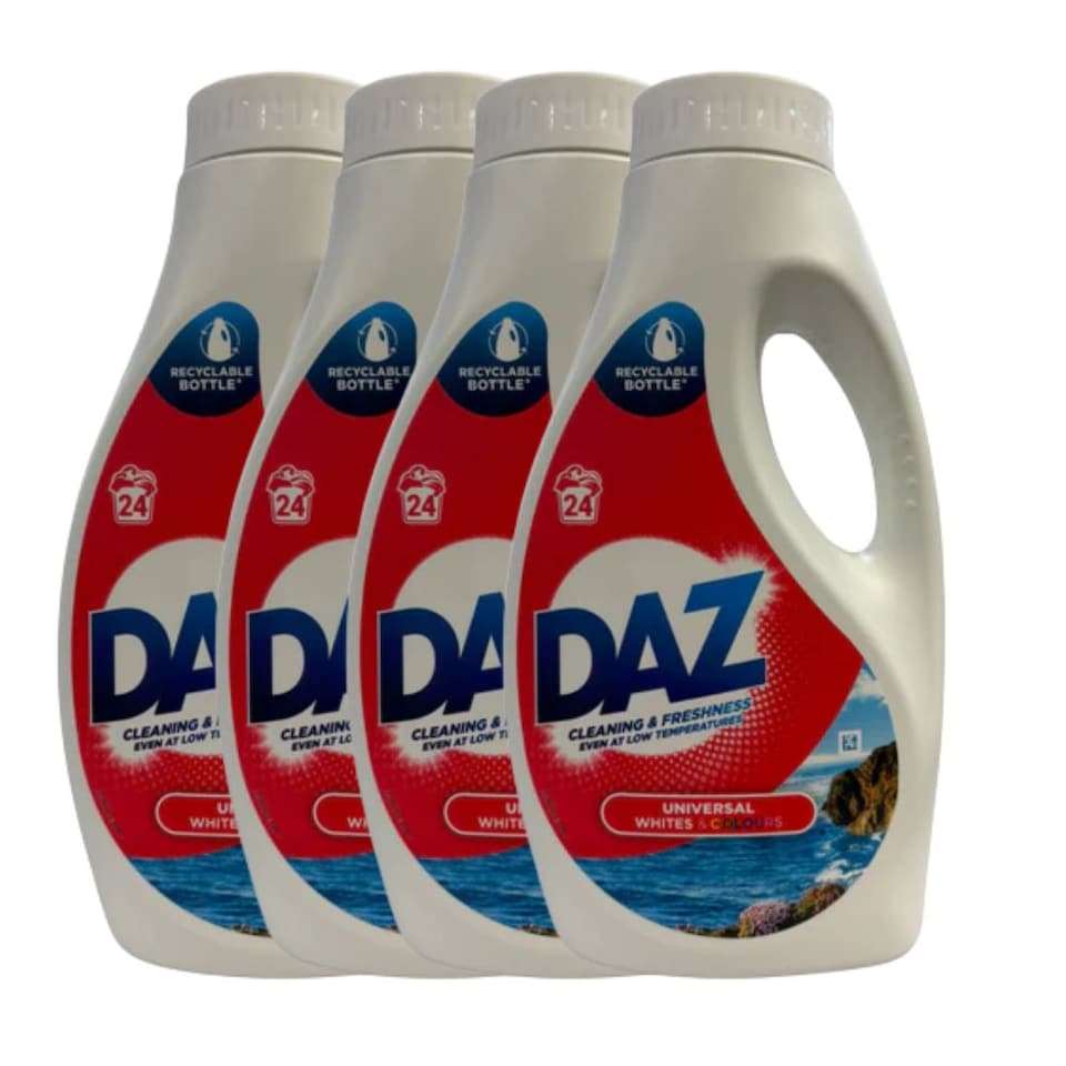 DAZ | Laundry Liquid 24 Wash | 96 Washes x 4 Bottles | 3360ml