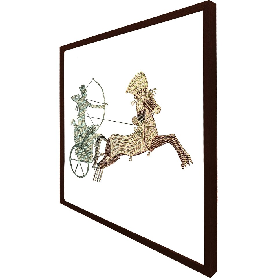 image 1 of Pharaoh on war chariot (Picture Frame) Brown | Oak | L