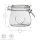 image 3 of Nicola Spring Heart Glass Storage Jars - 500ml - Clear Seal - Pack of 3