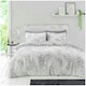 image 2 of Perla Floral Printed Duvet Cover Set Reversible Polycotton Beddings Grey | Double