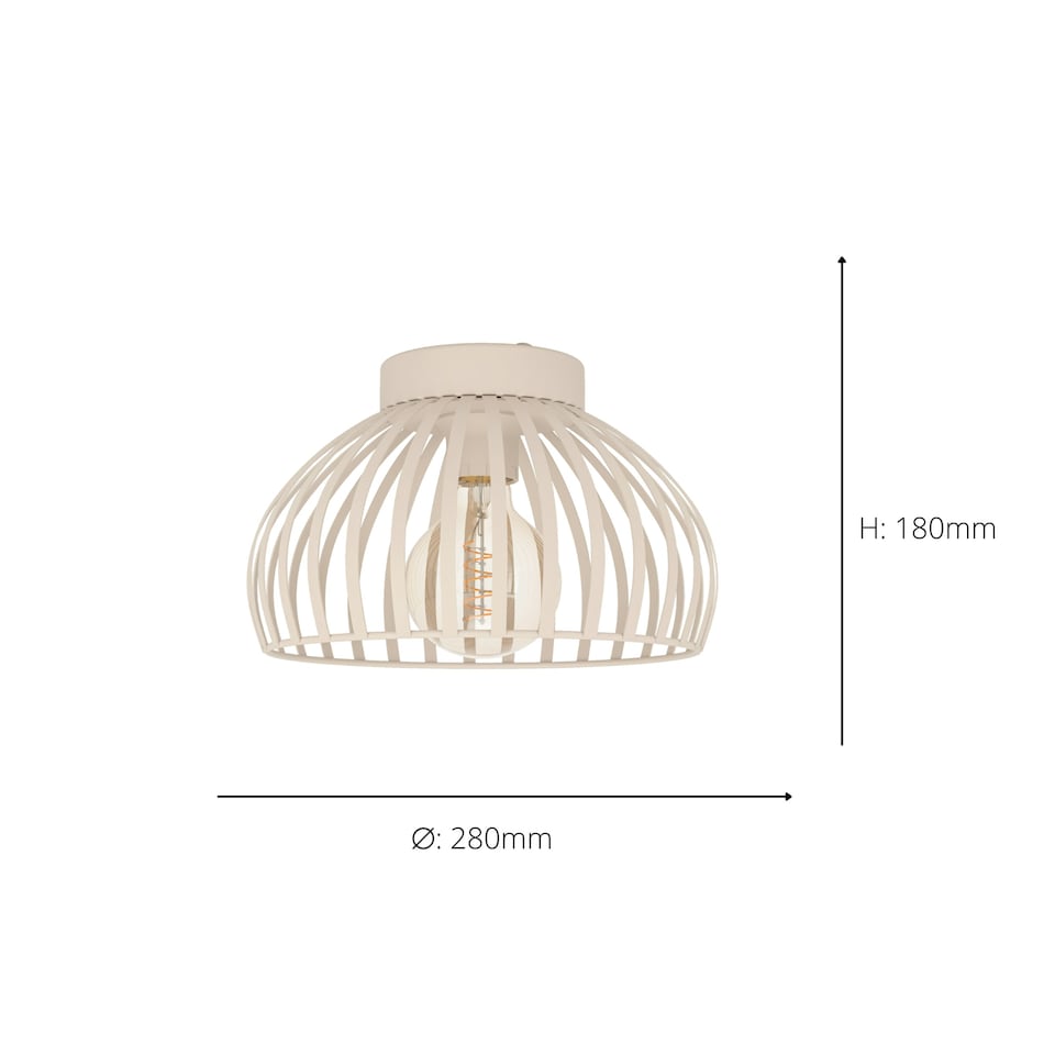 image 1 of EGLO Mogano 3 Sandy Steel Minimalist, Caged Style Ceiling Light
