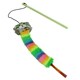 image 3 of Cat Kitten Catnip Filled Moody Moggy Rainbow Teaser Interactive Chaser Play Toy