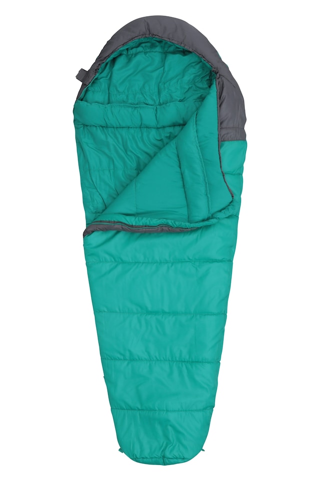 image 1 of Mountain Warehouse Summit 250 Mummy Sleeping Bag Insulated 3 Season Camping Hiking Bed