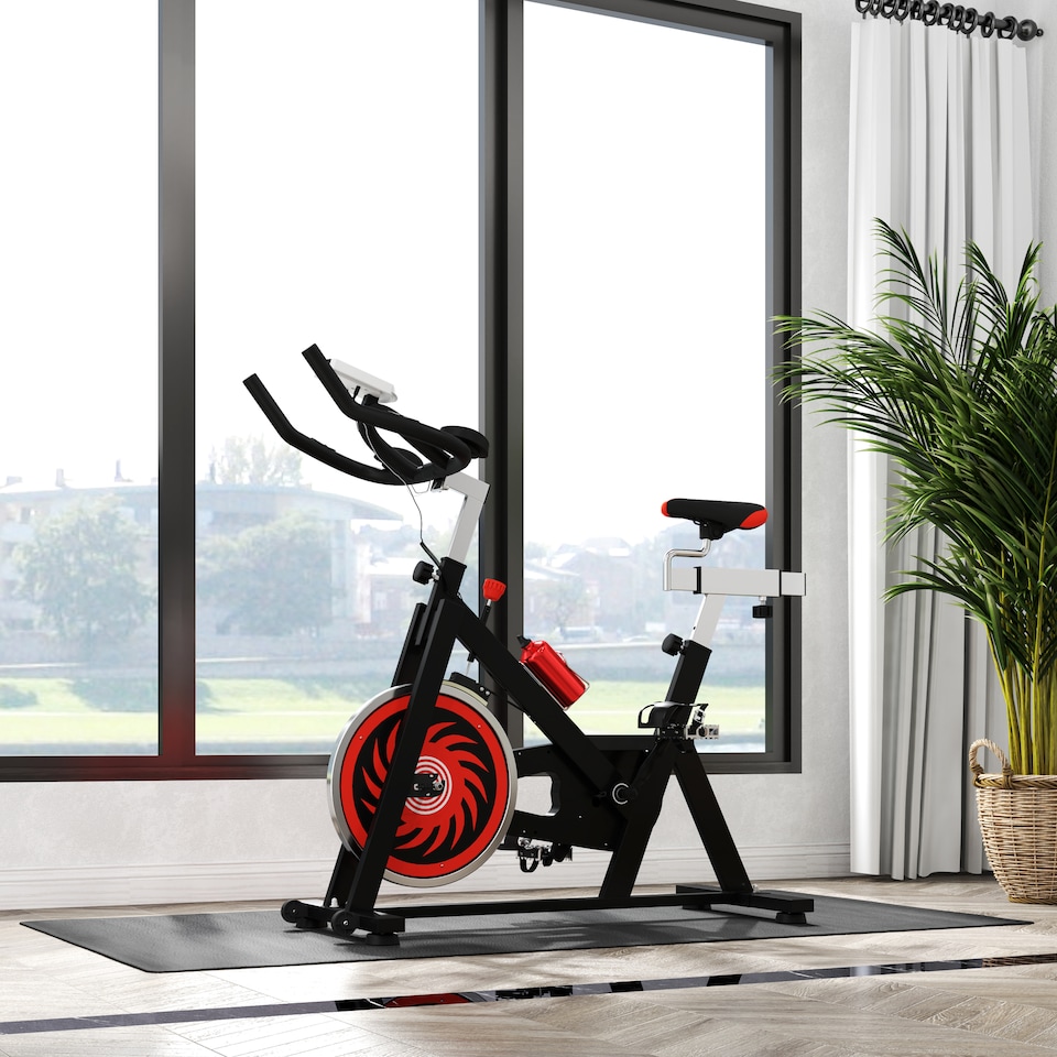 image 1 of HOMCOM Thick Equipment Mat Gym Exercise Fitness Workout Tranining Bike Protect