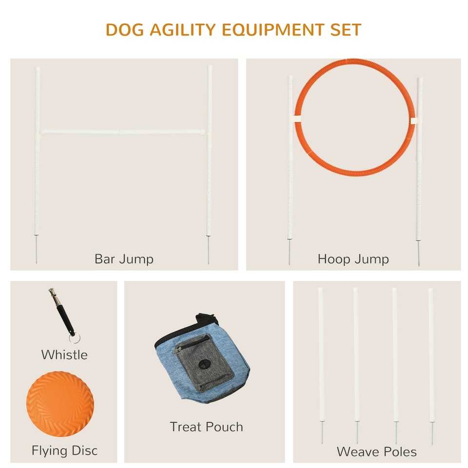 image 1 of Dog Agility Equipment Obedience Training Set for Dogs - Multicoloured