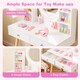 image 5 of COSTWAY Kids Vanity Set  Princess Vanity Desk Set White