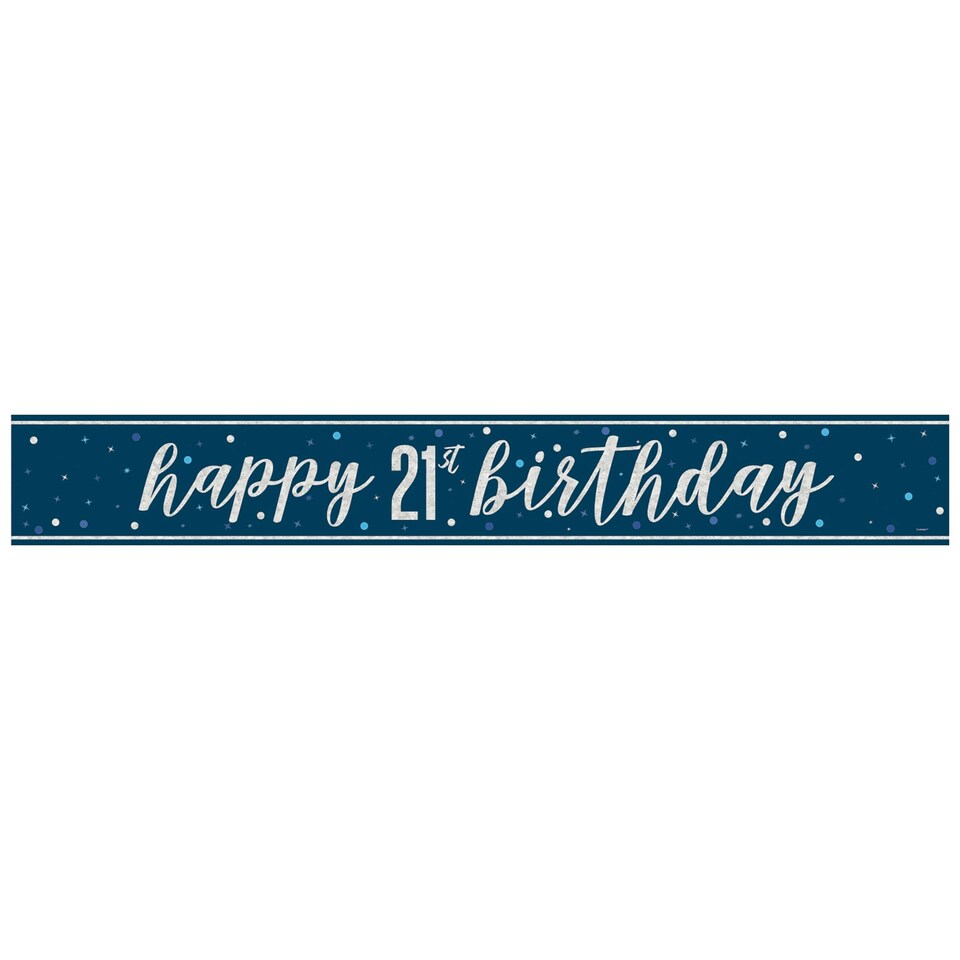 GLITTER BLUE 21 PRISM BANNER-9FT - UNIQUE N/A
