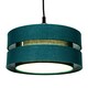 image 1 of Contemporary Quality Green Linen Fabric Triple Tier Ceiling Pendant Light Shade | Green