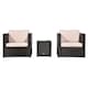 image 1 of Outsunny 3Pcs Patio 2 Seater Rattan Sofa Garden Furniture Set Coffee