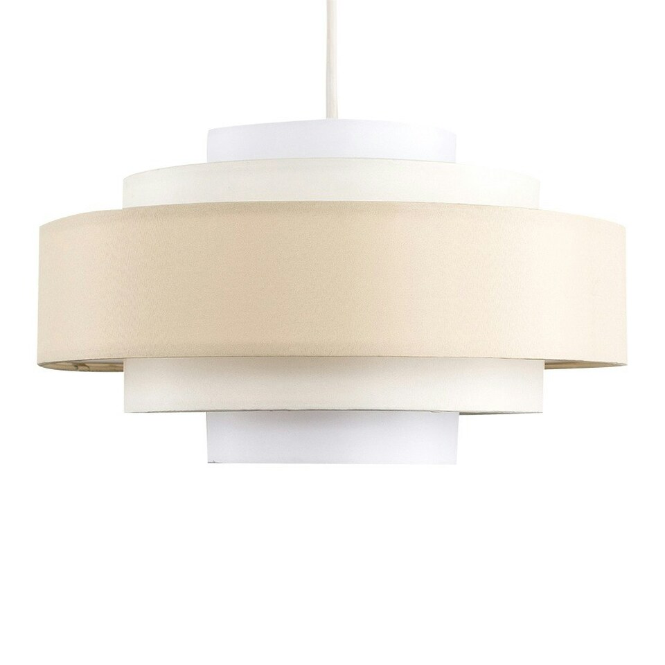 image 1 of ValueLights Modern 3 Tone Cream 5 Tier Cylinder Ceiling Pendant Light Shade
