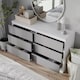 image 3 of Minimalist Chest of 6 Drawers - 68.6x120x35cm | White | White & Grey | 1