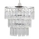 image 2 of First Choice Lighting Set of 2 Three Tier Acrylic Crystal Light Shades Clear | Chrome