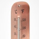 image 2 of Homescapes Copper Metal Wall Thermometer, 30 cm