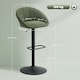 image 7 of HOMCOM Swivel Bar Stools Set of 2 Height Adjustable Bar Chairs Dark Green | Green | Adjustable Height | 2