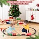 image 3 of Christmas Train Set with Steam, Lights & Music – Electric Holiday Toy Train with Realistic Smoke, 1 Locomotive + 4 Carriages + 12 Tracks