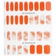 image 3 of Nail Sticker (orange) - # Marmalade Marble Nail - 32pcs Orange