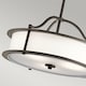 image 4 of Emory 3 Light Semi Flush Round Ceiling Pendant Light Pewter, E27