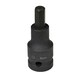 image 1 of M8 x 55mm 1/2" Drive Short Impact Impacted Allen Hex Key Socket