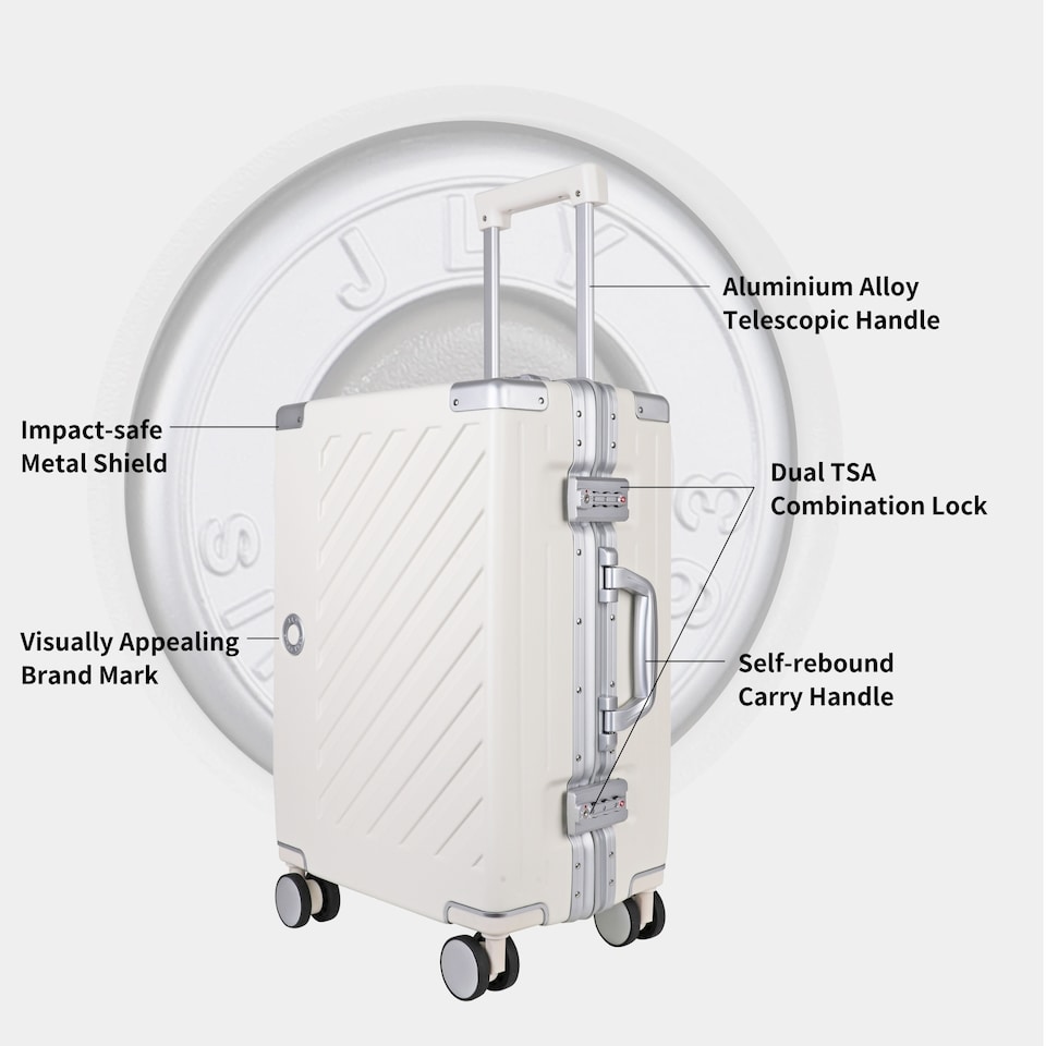image 1 of Zipperless Suitcase Set, PC Hard Shell, Small & Medium, TSA Lock