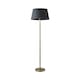 image 8 of ValueLights Charlie Chrome Floor Lamp Grey Taper Shade