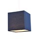 image 3 of Contemporary and Stylish Midnight Blue Linen Fabric Square 16cm Lamp Shade | Blue