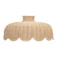 image 4 of ValueLights Neveah Wood - Rattan Natural Tapered Ceiling Pendant Shade Brown