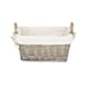 image 2 of Antique Wash Wicker Handled Lined Storage Basket Brown | Brown | S