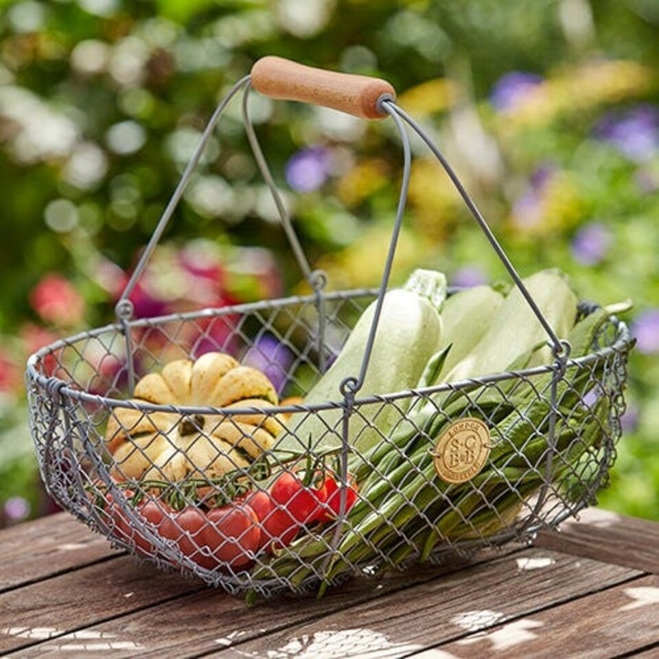 image 1 of Burgon & Ball Sophie Conran Large Harvest Basket Grey
