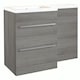 image 1 of Bathroom Right Handed 2 Drawer Combination Unit with L Shape Basin 1100mm Wide (Nexus) - Silver Oak - Brassware Not Included | Brown | Brown | 1