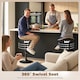 image 6 of HOMCOM Set of 2 Breakfast Barstools, PU Leather Swivel Bar Stools, Oak | Brown | Oak | 40 x 40 x 63-84 cm