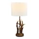 image 4 of Traditionally Designed Antler Resin Table Lamp Base in a Rustic Bronze Finish | Bronze