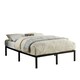 image 1 of Hertford Modern Low Platform Black Metal Bed Frame (Double)