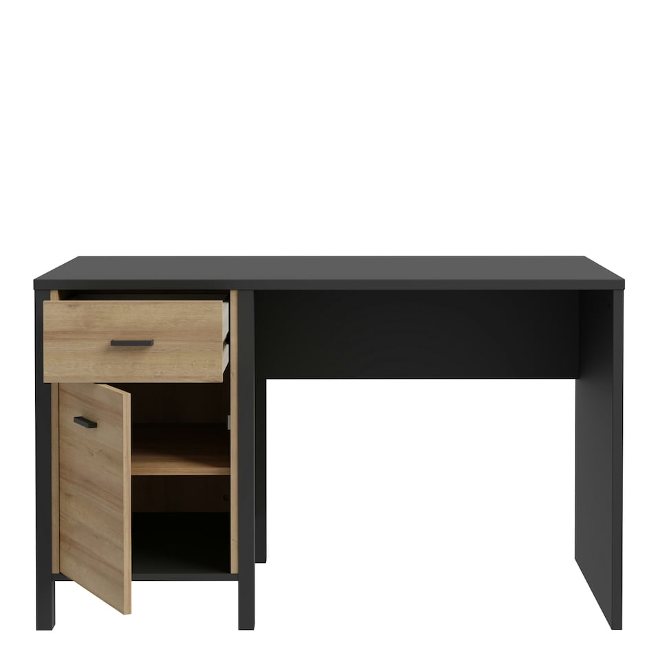 image 1 of High Rock Desk in Matt Black/Riviera Oak