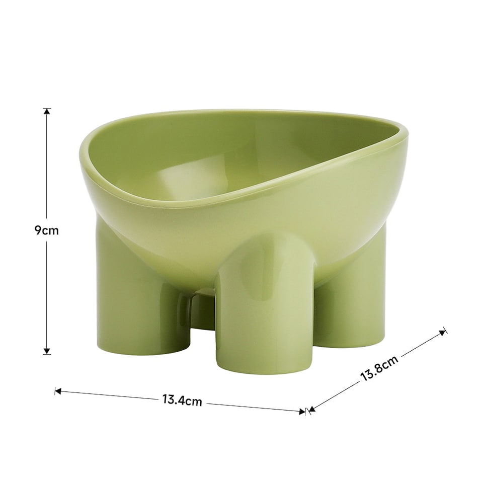 image 1 of Living and Home Pet Feeder Bowl with Non-Slip Base | Green