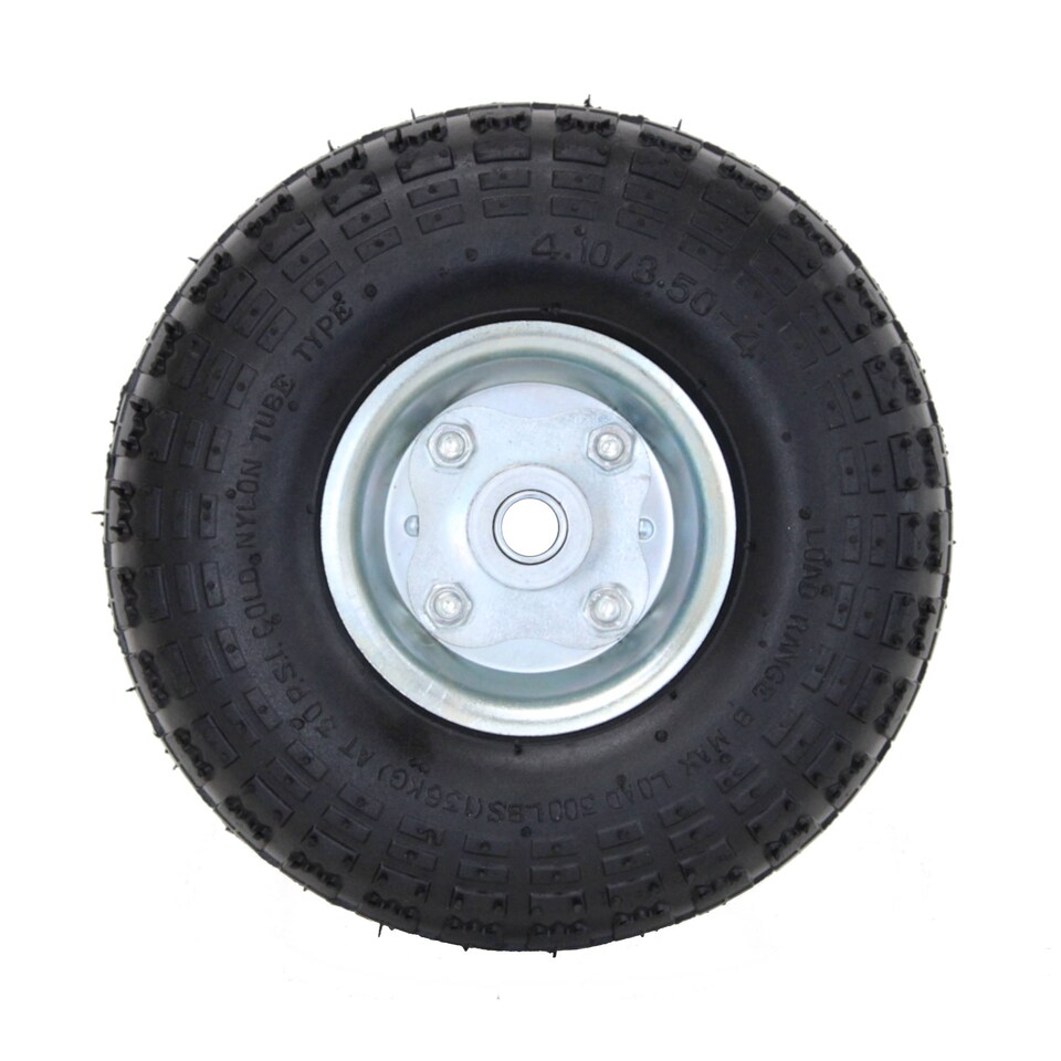 image 1 of 4x 10" Pneumatic Sack Truck Trolley Wheel Replacement Tyre Set