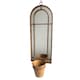 image 1 of Wall Mirror with Single Planter - Metal - L15 x W20 x H64 cm