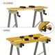 image 9 of DURHAND 4-in-1 Work Bench Adjustable Saw Horse Clamp Table Foldable Grey Black