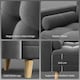 image 7 of Yaheetech Velvet Convertible Sofa Bed Grey