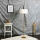 image 2 of ValueLights Modern Standard Floor Lamp Base In Gold Effect Metal Finish | Gold